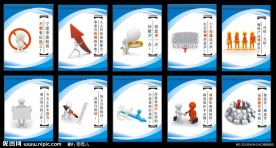 企业文化展板设计模板CDR