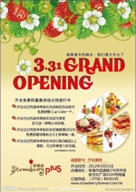 蛋糕餐饮开业海报