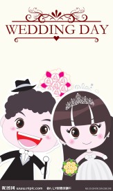 婚礼卡通展板