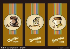 怀旧咖啡标签背景 展板