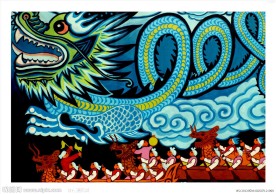 端午节 龙舟 水彩画