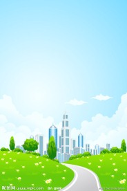 蓝天白云草地 绿色环保城市