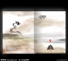 中国风龙塔封面设计