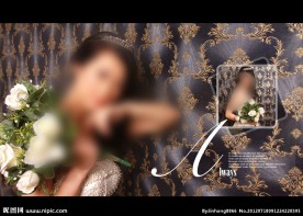 简洁唯美婚纱写真模板