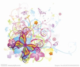 梦幻蝴蝶花纹 花朵