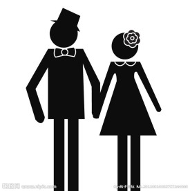 情人节情侣矢量牵手