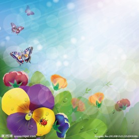 浪漫梦幻蝴蝶花纹花朵