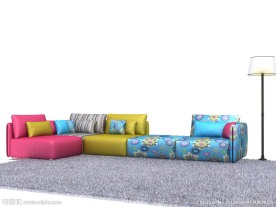 3D沙发模型（缺少外部文件）