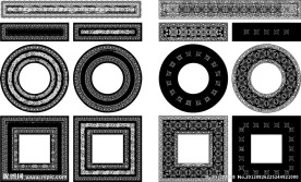 矢量 花边 边框