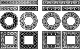 矢量 花边 边框