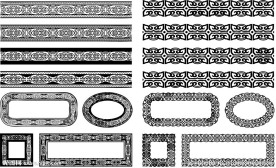 矢量 花边 边框