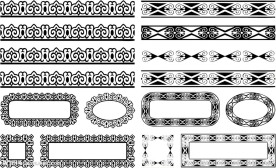 矢量 花边 边框