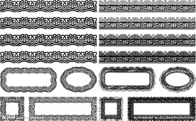 矢量 花边 边框