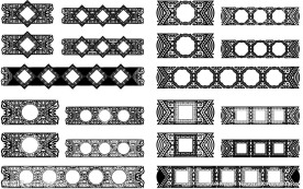 矢量 花边 边框