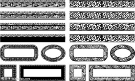 矢量 花边 边框