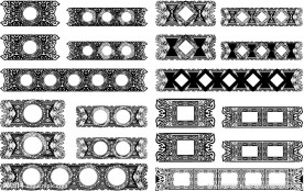 矢量 花边 边框