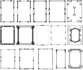 矢量 花边 边框