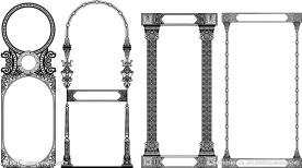 矢量 花边 边框