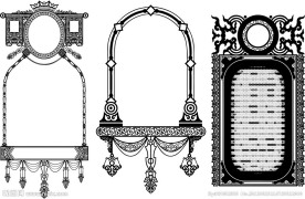 矢量 花边 边框