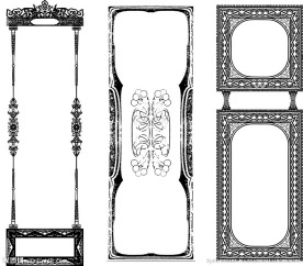 矢量 花边 边框