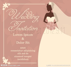 浪漫手绘婚礼邀请函