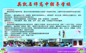 高中辅导学校简介展板