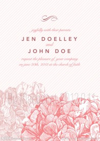 繁花锦簇手绘花朵婚礼请帖