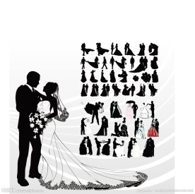 婚礼剪影人物