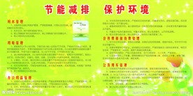 节能减排 保护环境展板