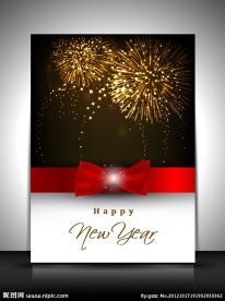 新年烟花卡片