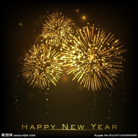 新年烟花卡片