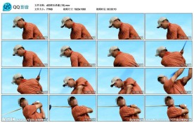 高尔夫球手高清实拍视频素材