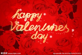 矢量大红玫瑰情人节