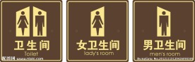 男女卫生间 标志 科室牌