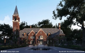 教堂建筑效果图