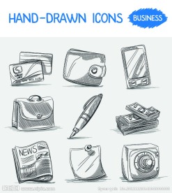 生活用品手绘图标