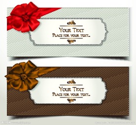 蝴蝶结丝带卡片