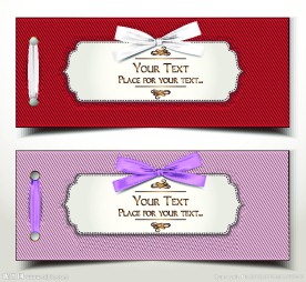 蝴蝶结丝带卡片