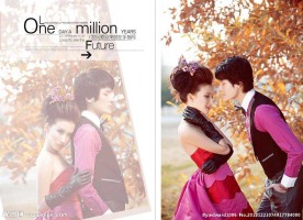 金秋唯美婚纱摄影PSD模版