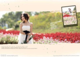 野外唯美婚纱摄影PSD模版