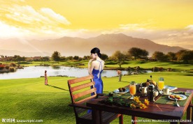 房地产美女 球场 高尔夫