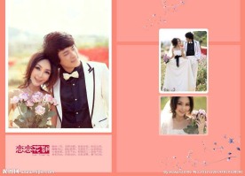 野外唯美婚纱摄影PSD模版