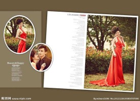 野外唯美婚纱摄影PSD模版