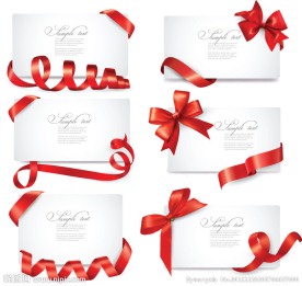 蝴蝶结丝带卡片