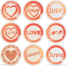 情人节标签贴纸