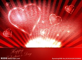 动感桃心背景 情人节矢量素材