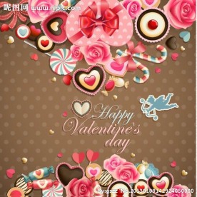 爱心玫瑰 情人节背景