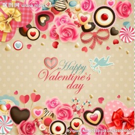 爱心玫瑰 情人节背景