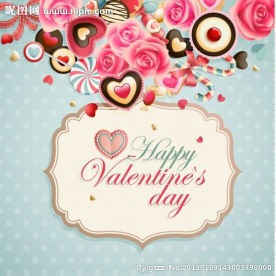 爱心玫瑰 情人节背景