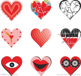 创意情人节爱心图标